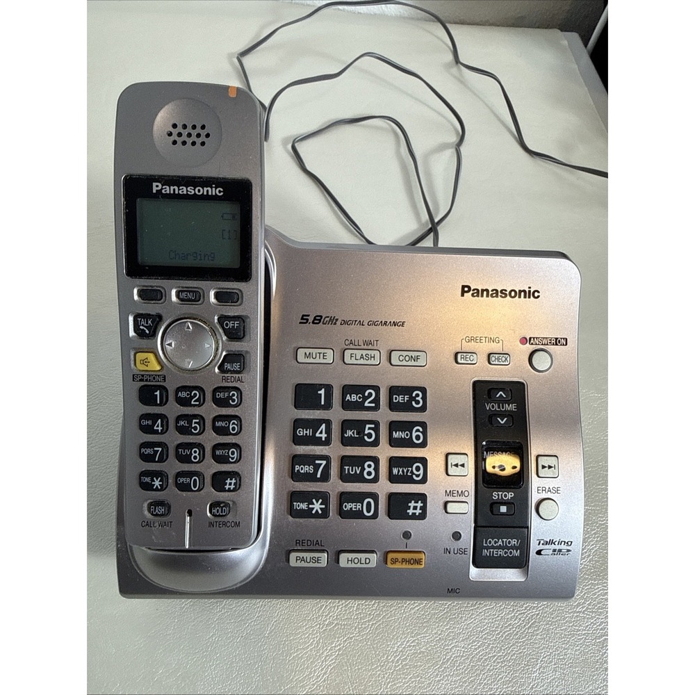 Panasonic KX-TG6071M 5.8GHz Digital Cordless Phone System Platinum Silver